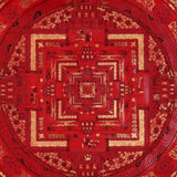 Red Kalachakra Mandala Thangka Wheel of Time Sacred Art Nepal