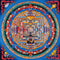 Blue multicolor Kalachakra Mandala Thangka Wheel of Time Himalayan art from Nepal