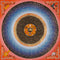 Om Lotus Mantra Mandala Thangka with Aum symbol and radiating Tibetan mantra script from Nepal