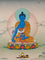 Medicine Buddha Thangka Painting symbolizing healing, inner balance, and compassionate wisdom in Himalayan Buddhist art.