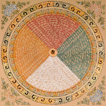 Om mantra mandala artwork with multicolour Tibetan mantra script in High quality work