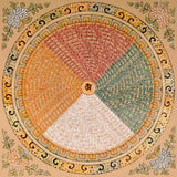 Om mantra mandala artwork with multicolour Tibetan mantra script in High quality work