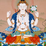four armed avalokiteshvara thangka painting