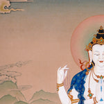 four armed avalokiteshvara thangka painting