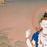 four armed avalokiteshvara thangka painting