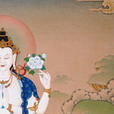 four armed avalokiteshvara thangka painting