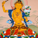sacred himalayan manjushri painting with wisdom sword