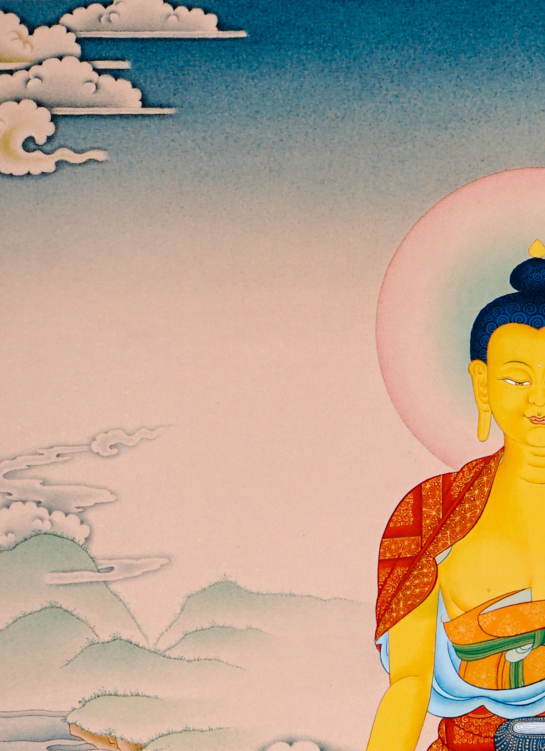 sacred himalayan shakyamuni buddha painting