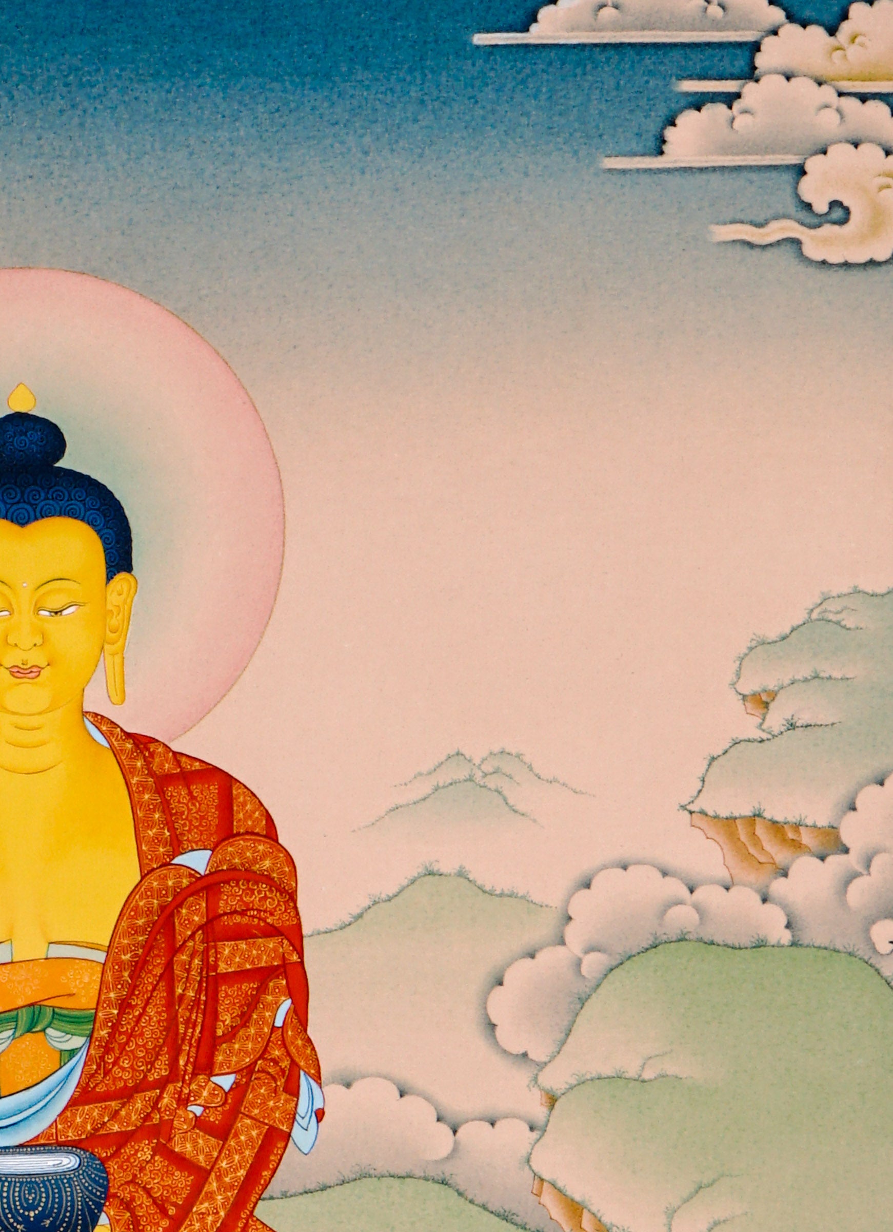 sacred himalayan shakyamuni buddha painting