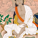 buddhist milarepa thangka art with meditation pose
