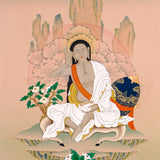 buddhist milarepa thangka art with meditation pose