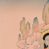 buddhist milarepa thangka art with meditation pose