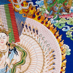 Himalayan Dhukkar painting with fiery halo and lotus motifs