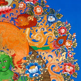 Sacred Green Tara thangka symbolizing compassion and protection