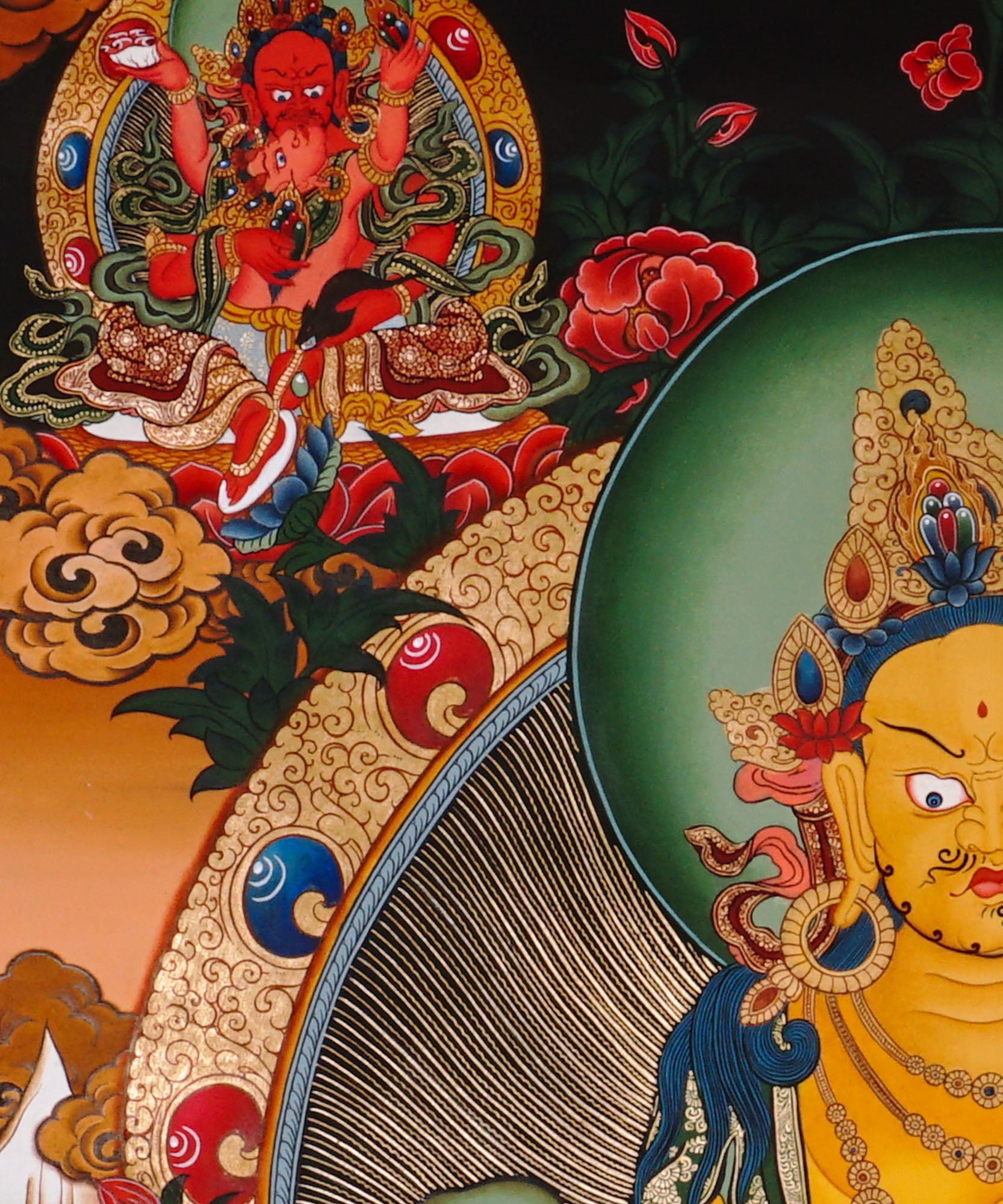 sacred yellow zambala with gold detailing
