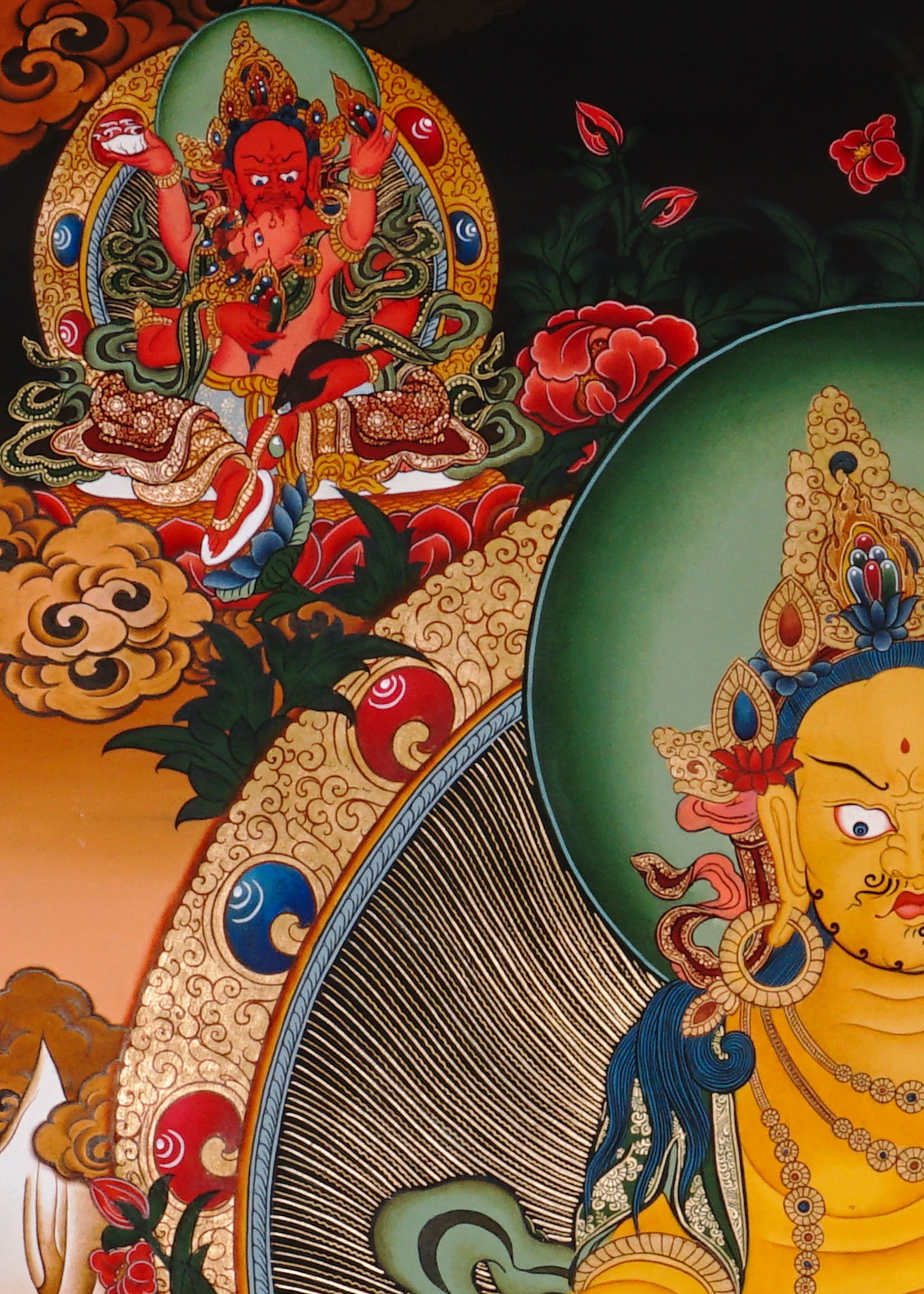 sacred yellow zambala with gold detailing