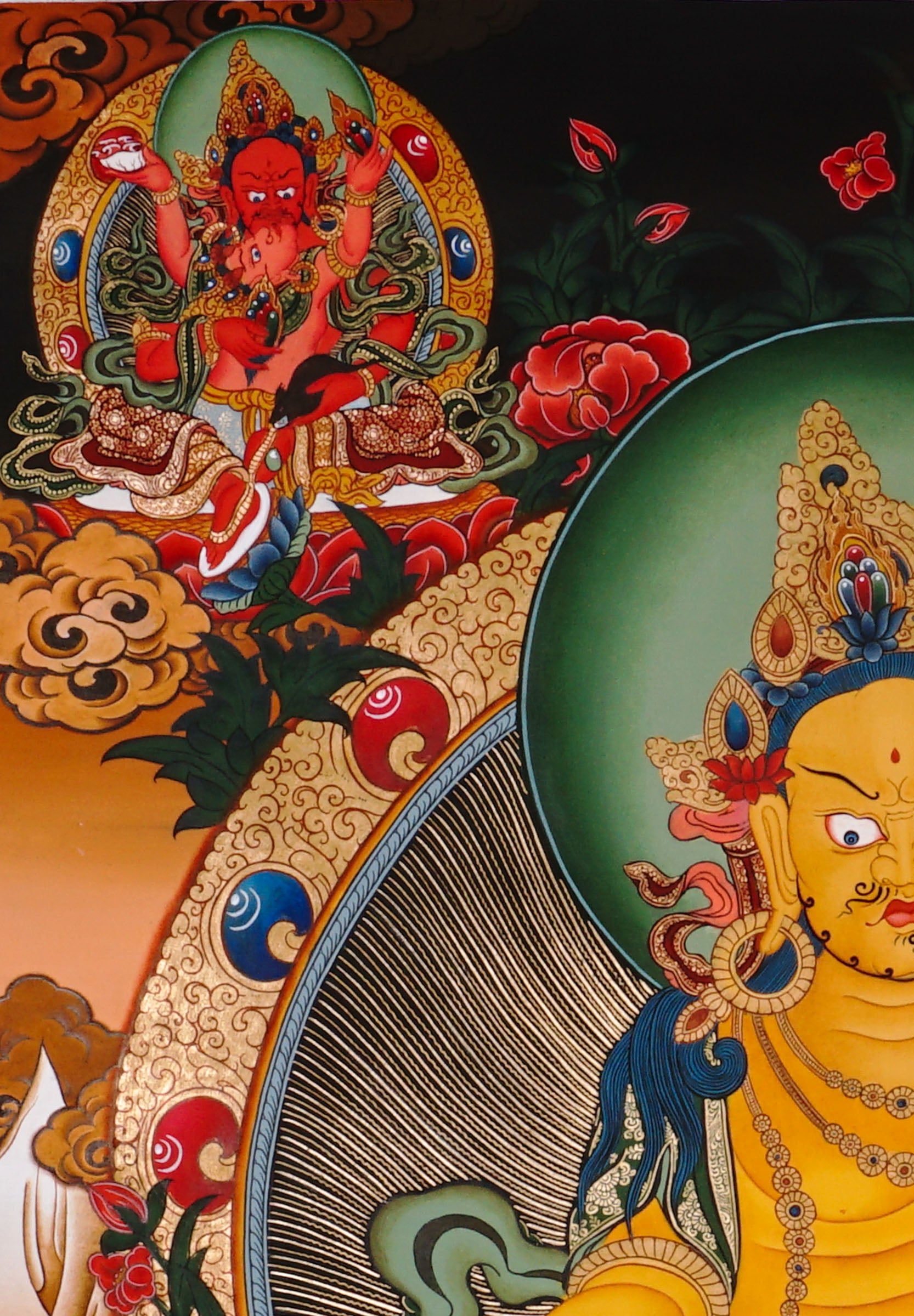 sacred yellow zambala with gold detailing
