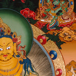 sacred yellow zambala with gold detailing