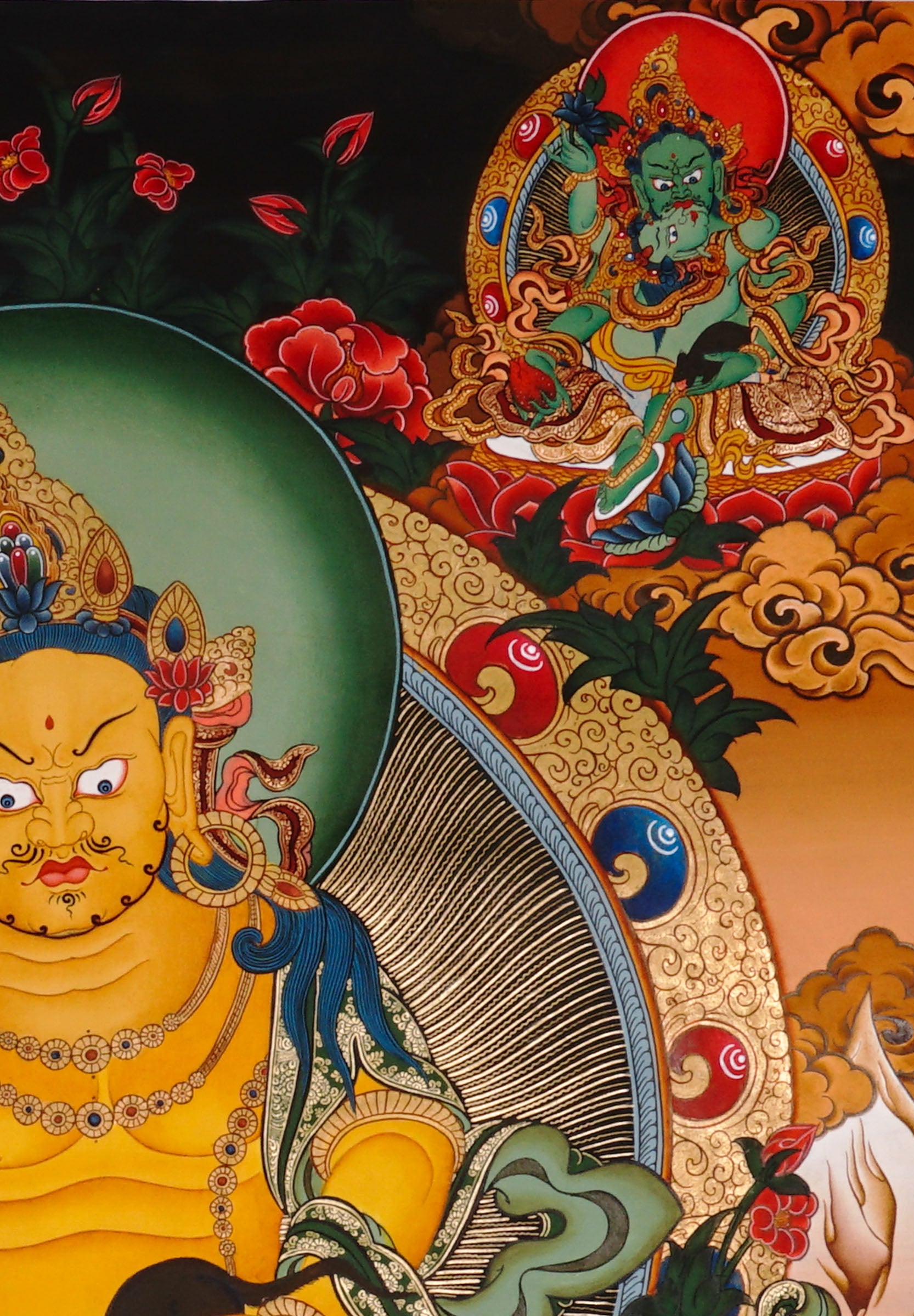 sacred yellow zambala with gold detailing