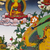 Authentic Himalayan Manjushree thangka symbolizing wisdom and learning