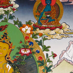 Authentic Himalayan Manjushree thangka symbolizing wisdom and learning