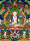 Akash Garva thangka with Five Dhyani Buddhas and lotus flowers
