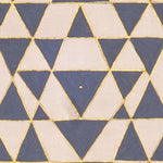 Blue and gold Shree Yantra symbol painting for meditation space