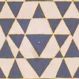 Blue and gold Shree Yantra symbol painting for meditation space