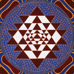 Himalayan Shree Yantra painting featuring lotus petals and sacred geometry