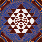 Himalayan Shree Yantra painting featuring lotus petals and sacred geometry