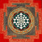 Hand-painted Sri Chakra mandala artwork on cotton canvas