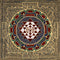 Sacred geometry mandala featuring Sri Yantra and lotus petals