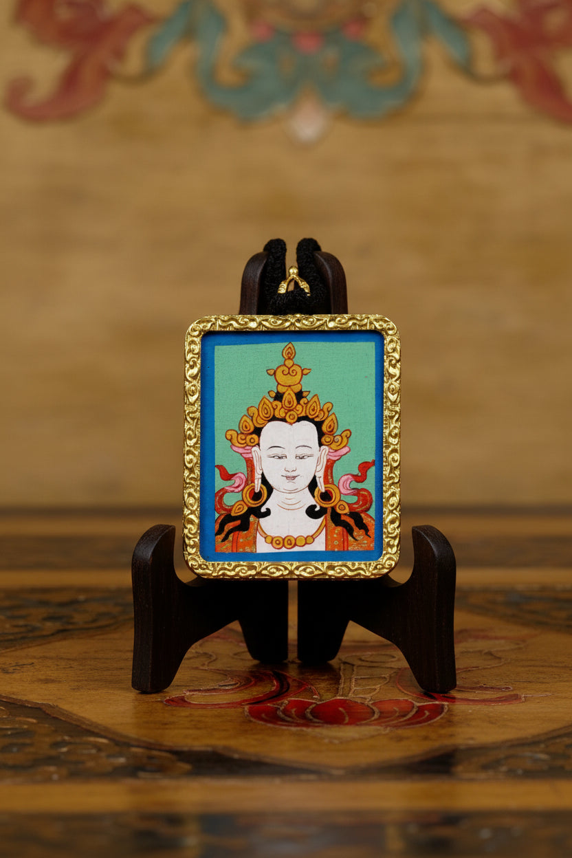 Vajrasattva Ghau Thangka Tibetan purification deity miniature artwork from Nepal