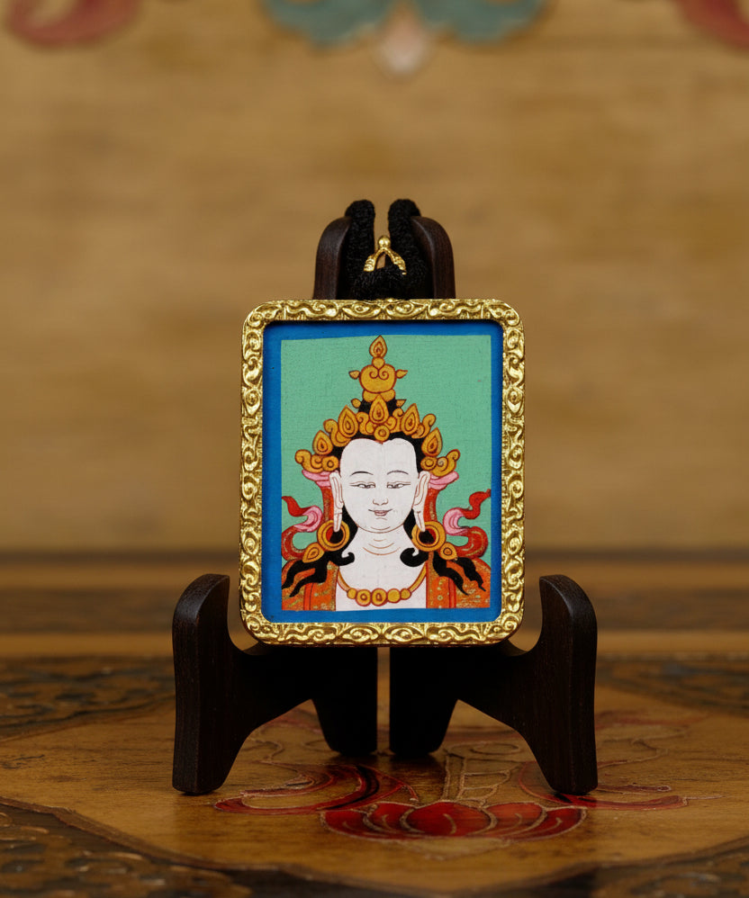 Vajrasattva Ghau Thangka Tibetan purification deity miniature artwork from Nepal