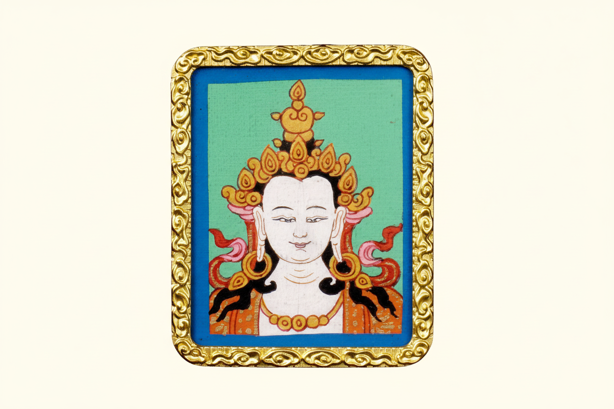 Vajrasattva Ghau Thangka Tibetan purification deity miniature artwork from Nepal