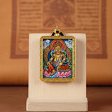 Zambala Ghau Thangka hand painted Tibetan wealth deity miniature artwork 