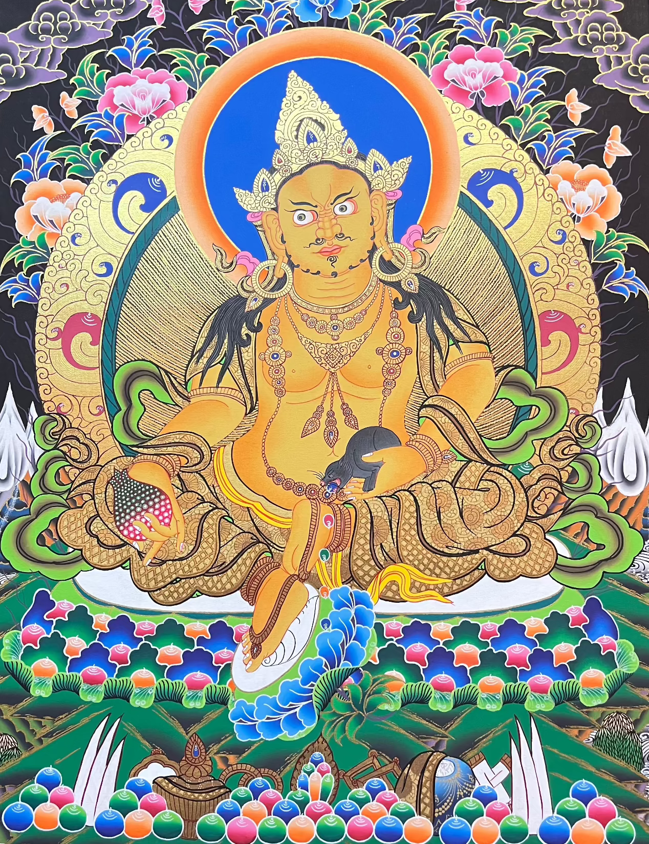 Zambala Thangka Painting - Tibetan Art