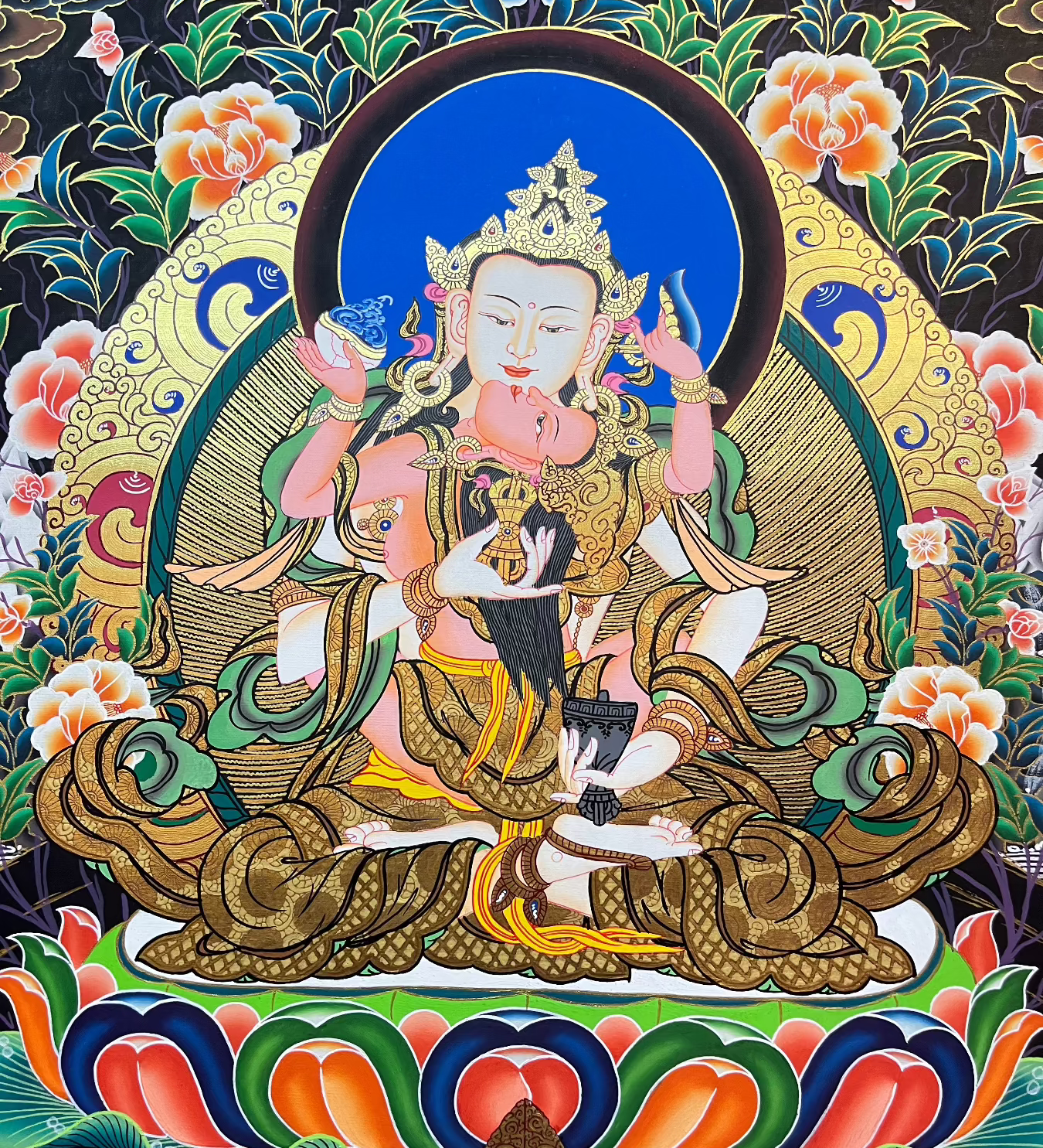  Vajrasattva Shakti Thangka Painting