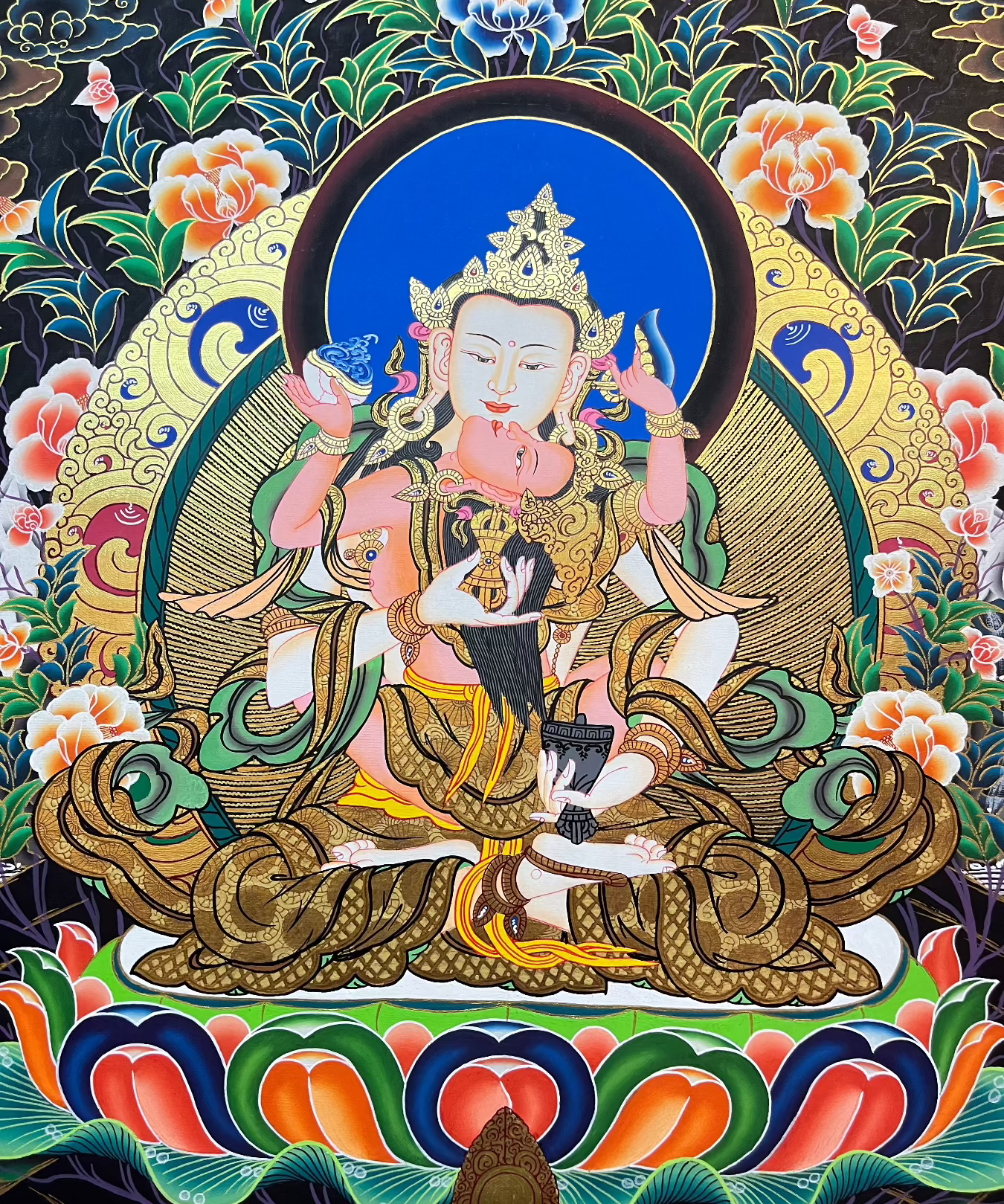  Vajrasattva Shakti Thangka Painting