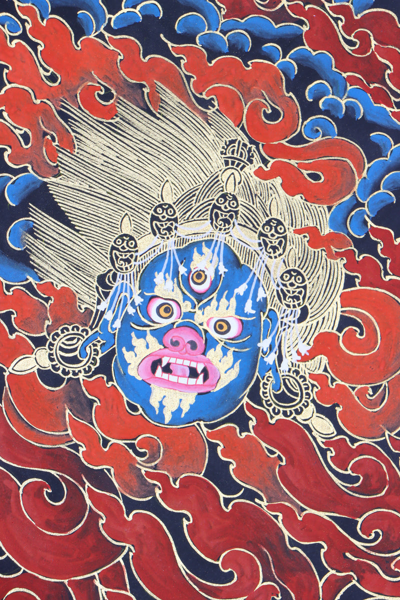 Yamantaka Head Thangka Painting