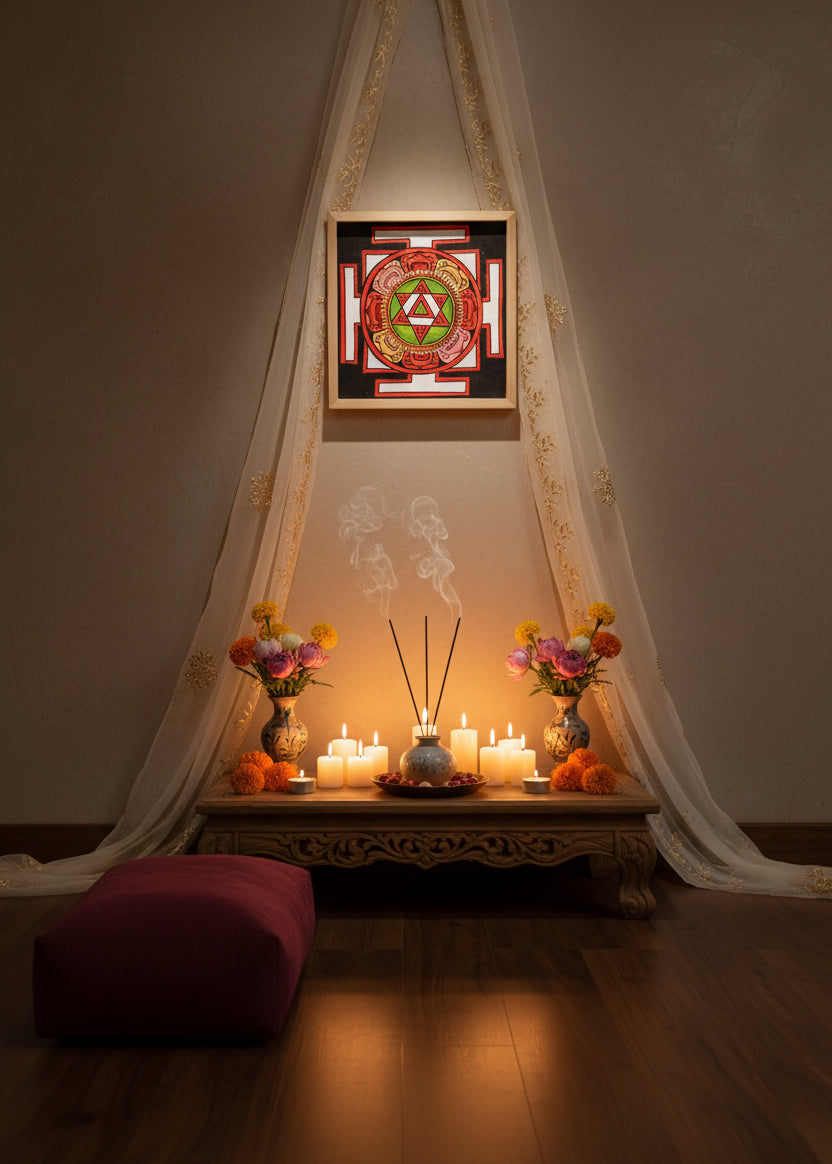 Spiritual Yantra Wall Art for Peace and Protection