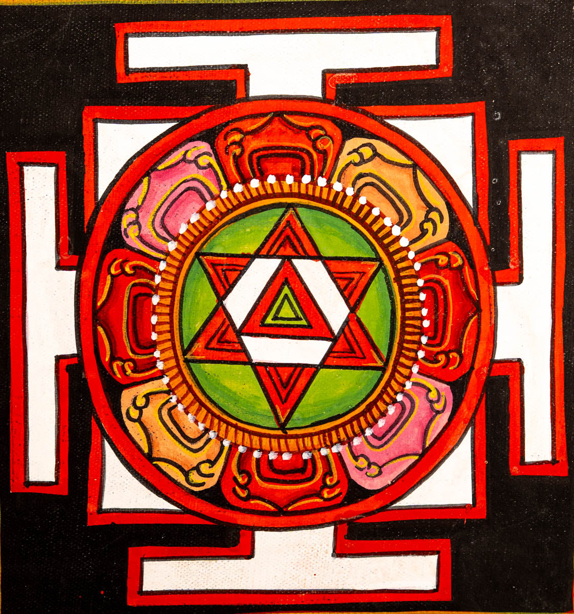 Spiritual Yantra Wall Art for Peace and Protection
