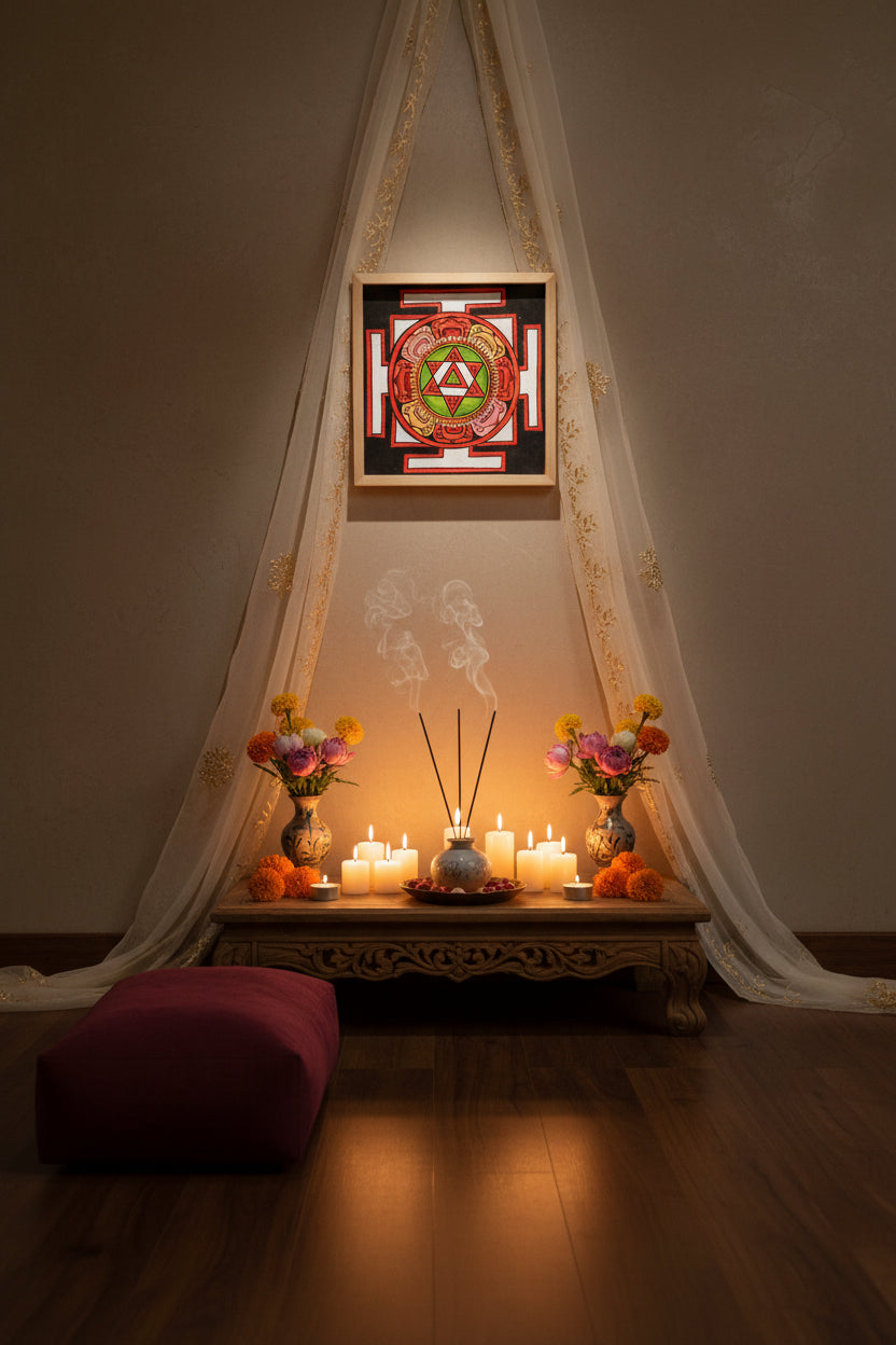Spiritual Yantra Wall Art for Peace and Protection