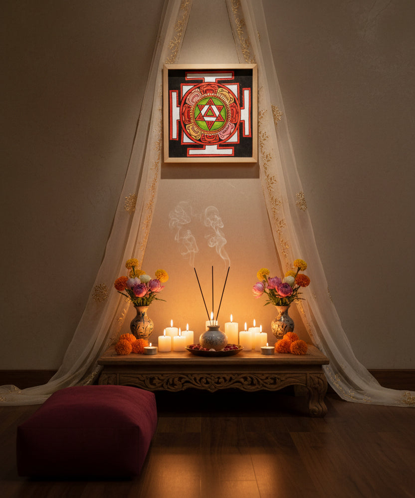 Spiritual Yantra Wall Art for Peace and Protection