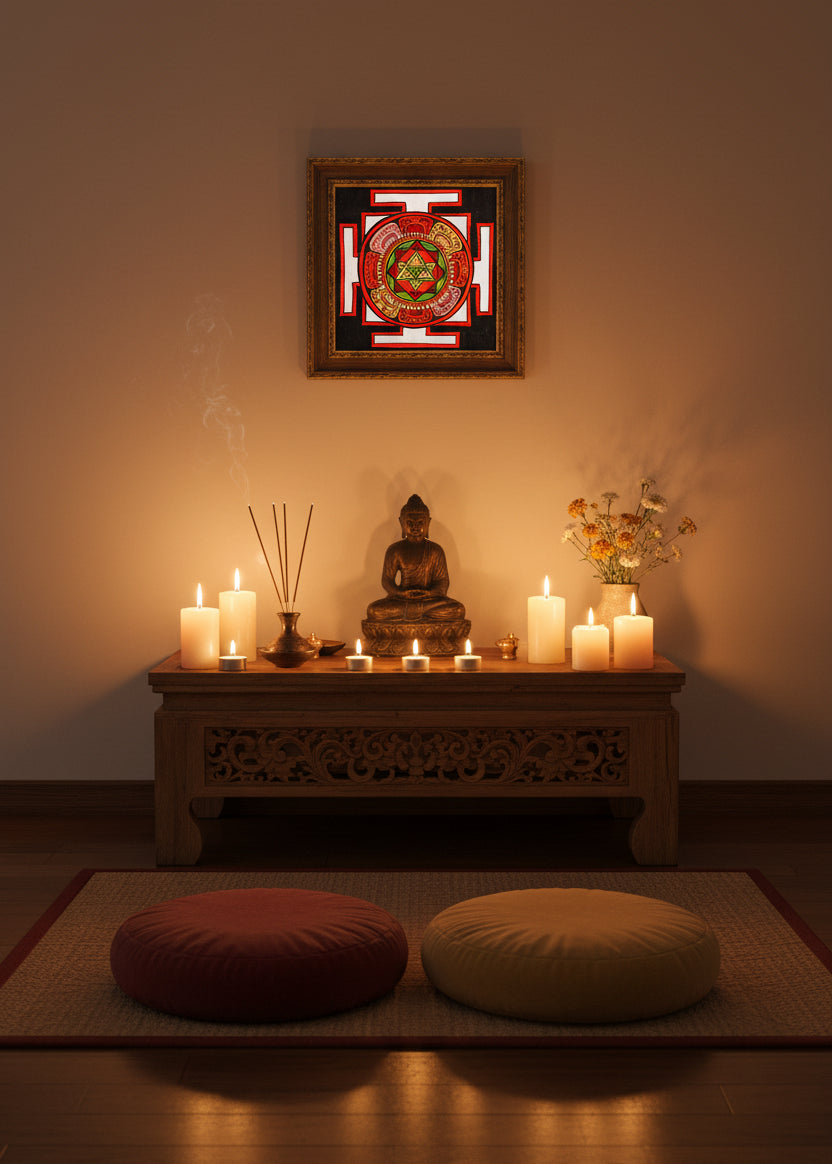 Spiritual Yantra Wall Art for Peace and Protection