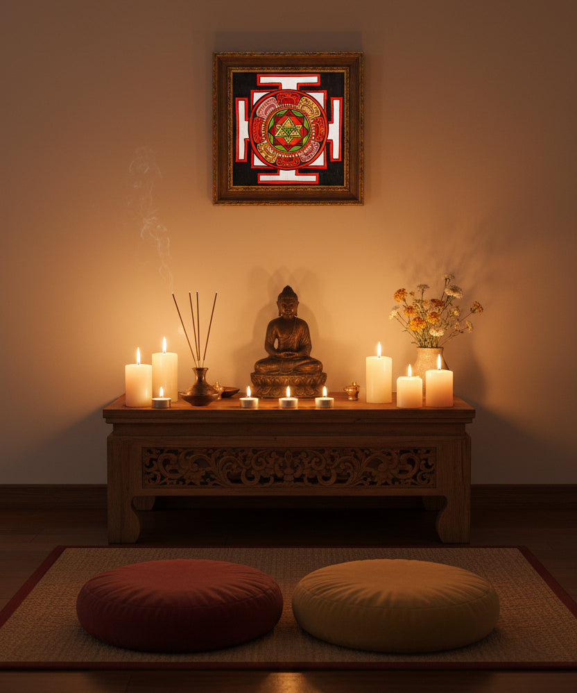 Spiritual Yantra Wall Art for Peace and Protection