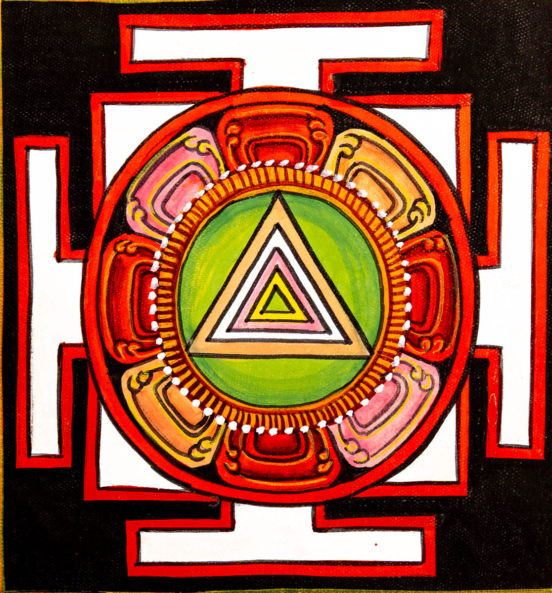 Spiritual Yantra Wall Art for Peace and Protection