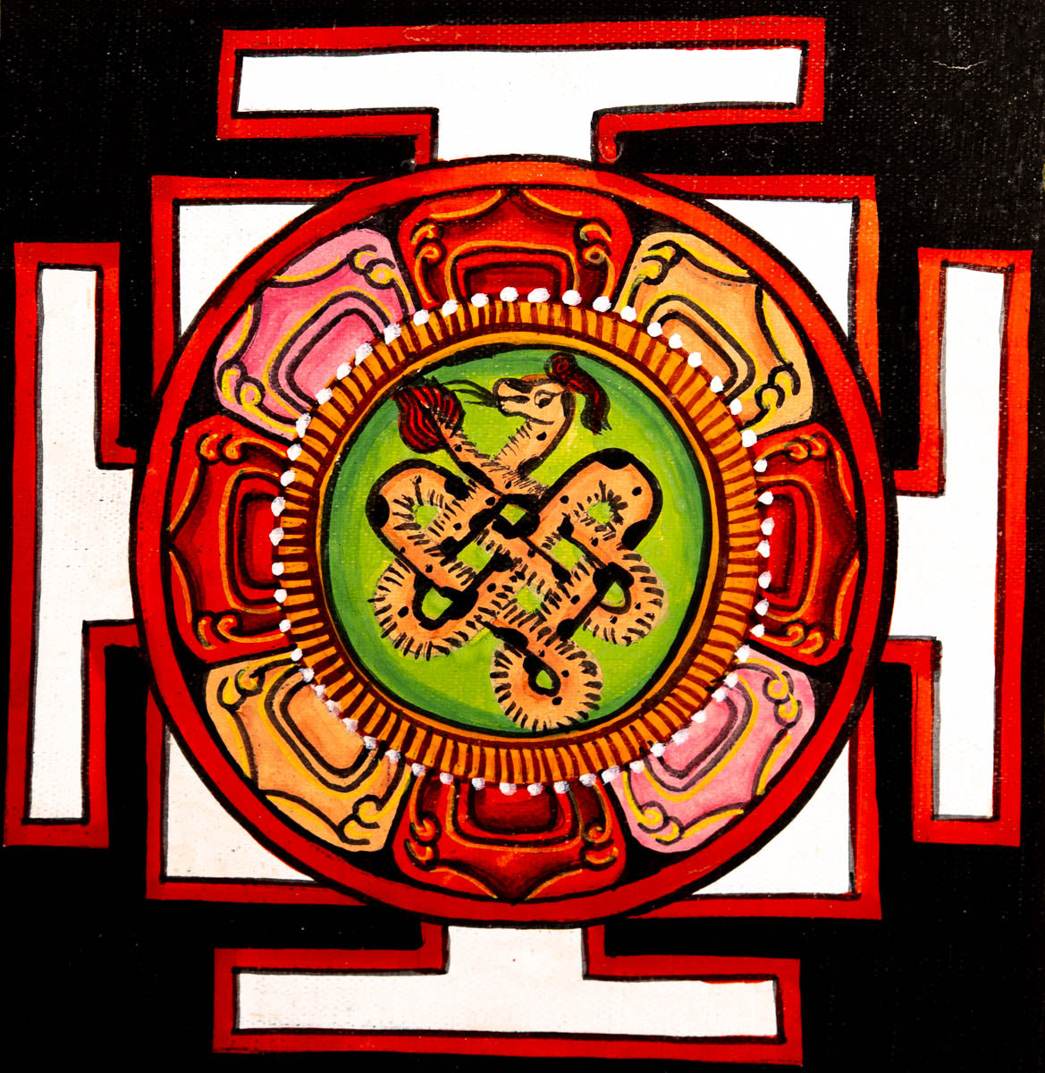 Spiritual Yantra Wall Art for Peace and Protection