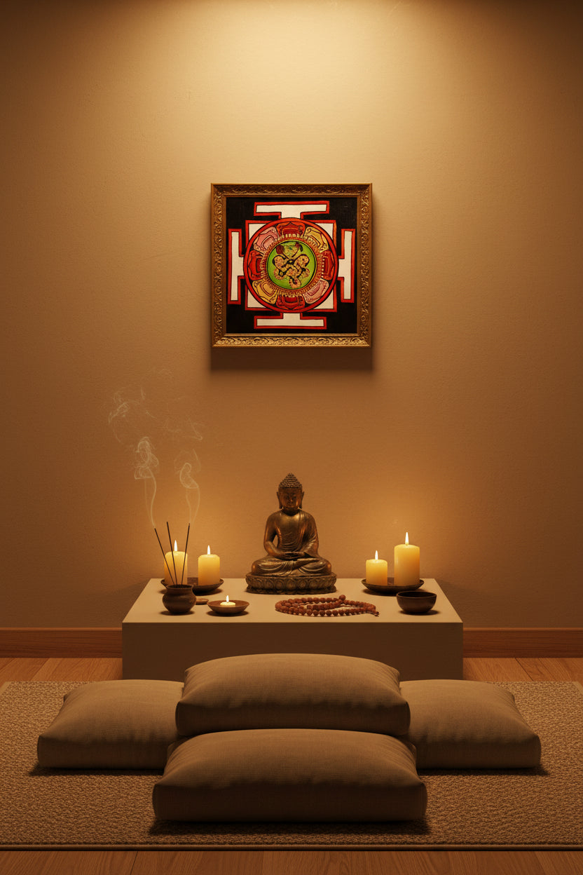 Spiritual Yantra Wall Art for Peace and Protection