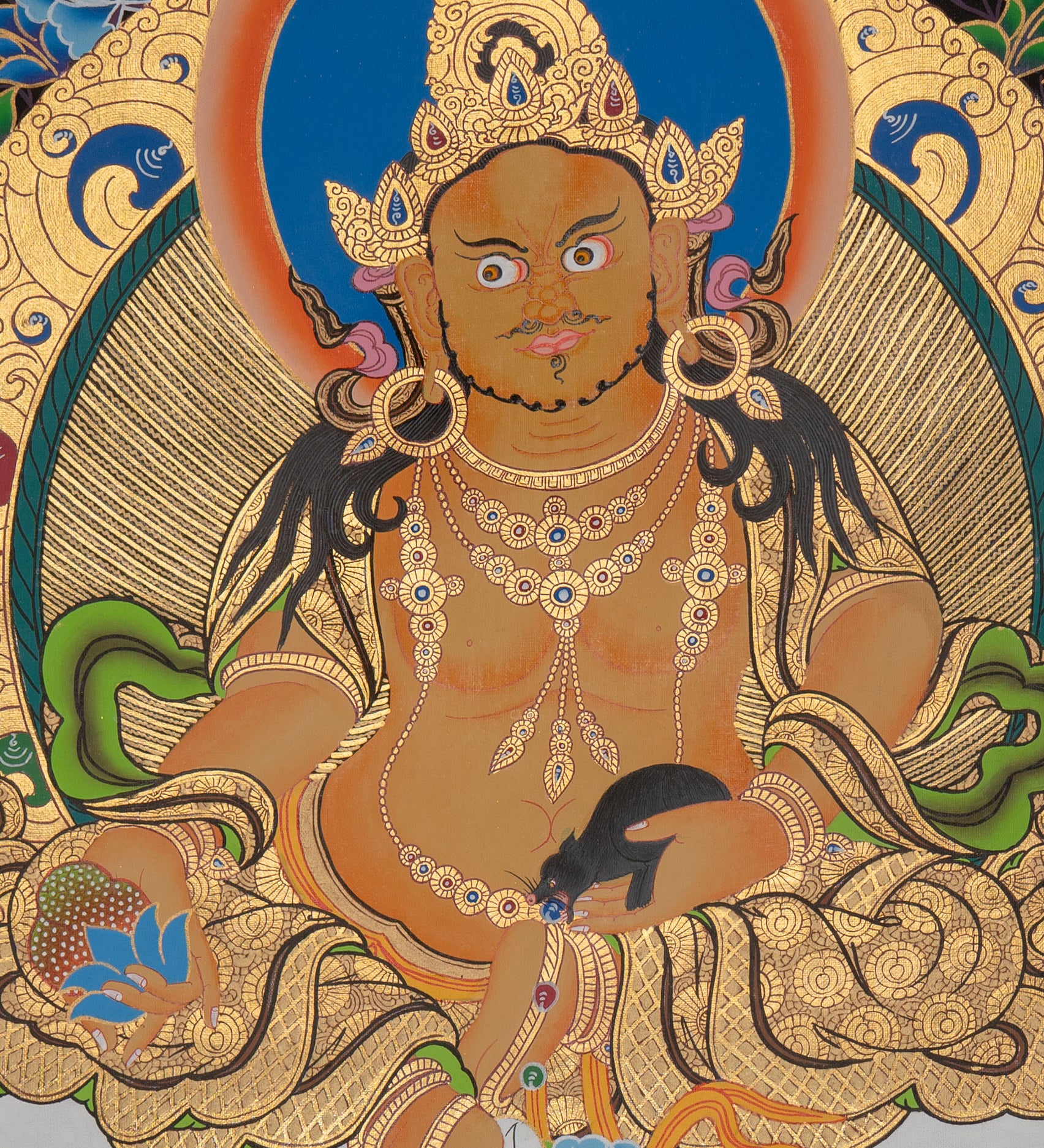 Zambala Thangka Painting - Handpainted Art